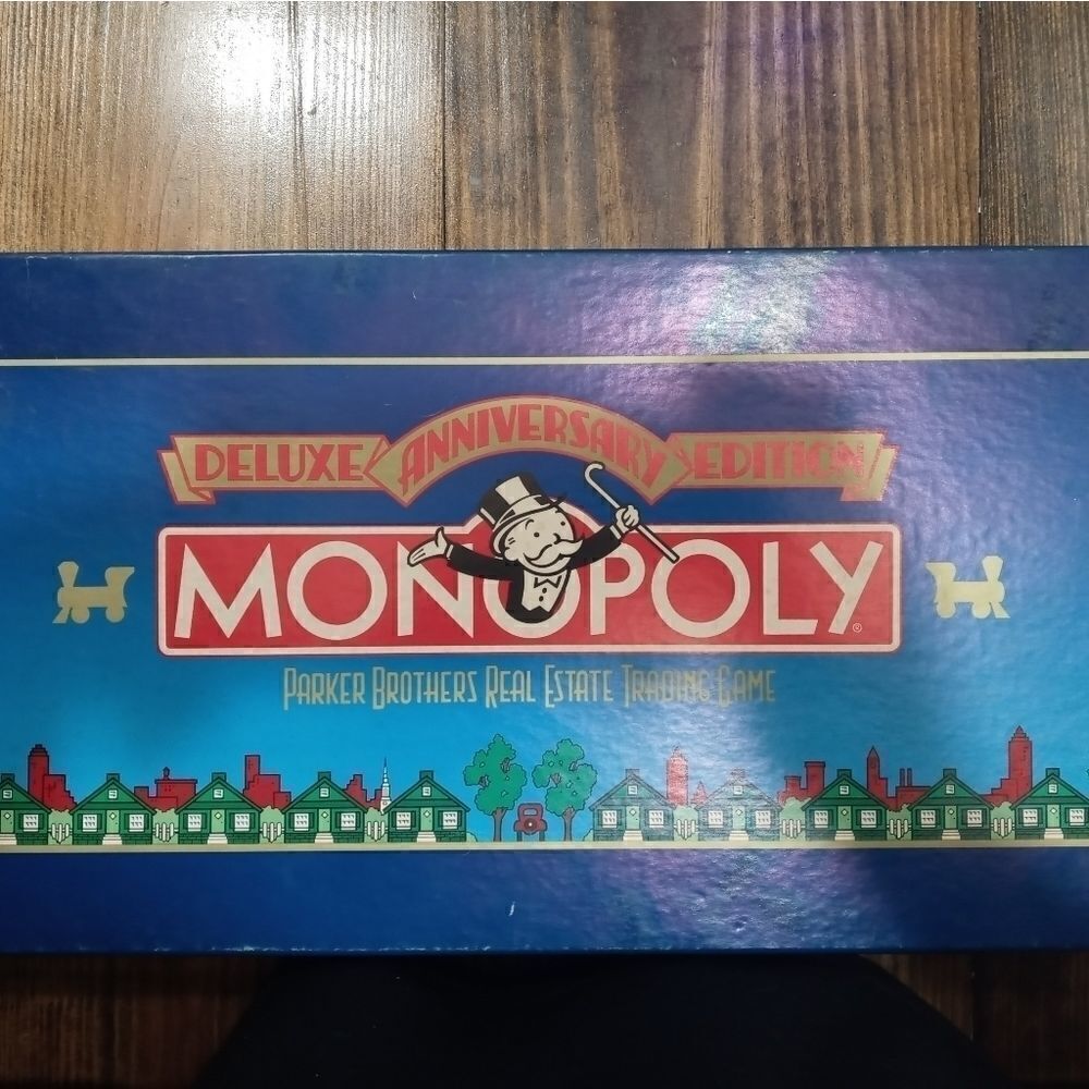 1985 MONOPOLY DELUXE ANNIVERSARY ED W/13 PG BOOK